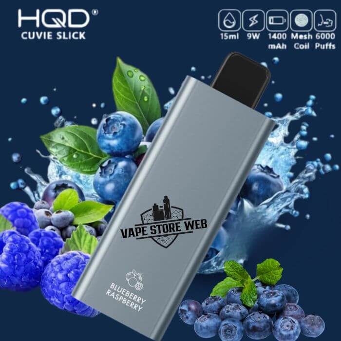 HQD CUVIE Slick 6000 Puffs 50MG Disposable Vape Price in Dubai Blueberry Raspberry