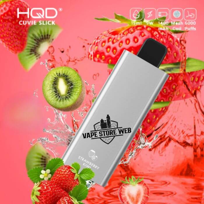 HQD CUVIE Slick 6000 Puffs 50MG Disposable Vape Price in Dubai Strawberry Kiwi