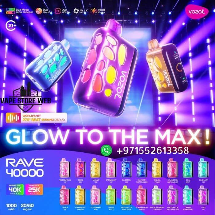 VOZOL Rave 40000 Puffs 50MG Disposable Vape Price in Dubai