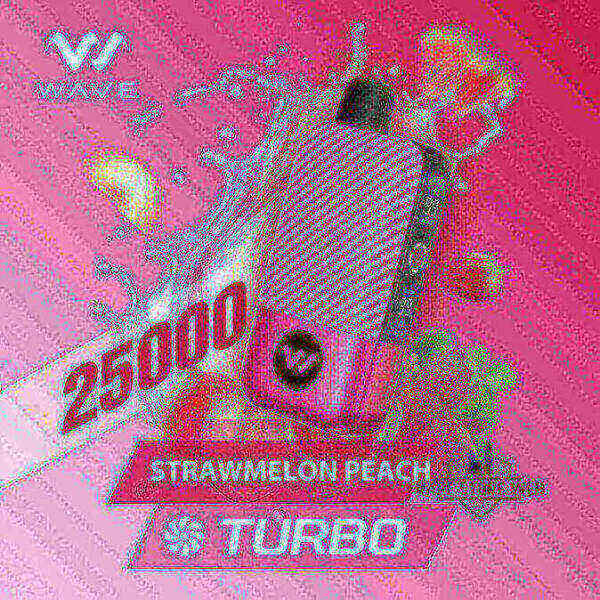 WAVE Turbo 25000 Puffs 50MG Disposable Vape Price in Dubai Strawmelon Peach