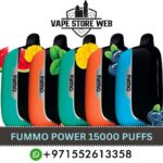 FUMMO Power 15000 Puffs 20MG Non-Rechargeable Disposable Vape in Dubai