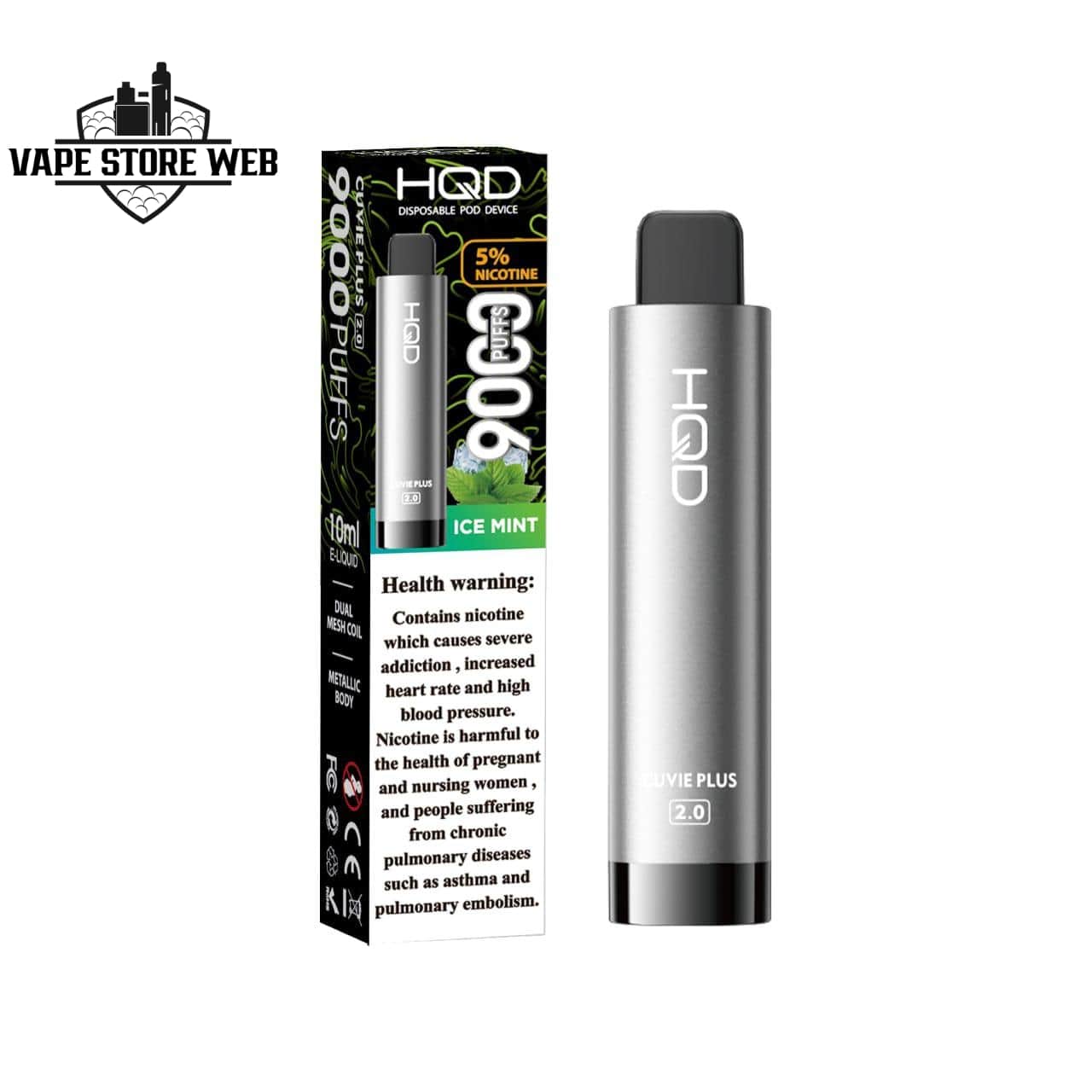 HQD Cuvie Plus 2.0 9000 Puffs Vape with LCD – Premium Vaping in Dubai - Image 8