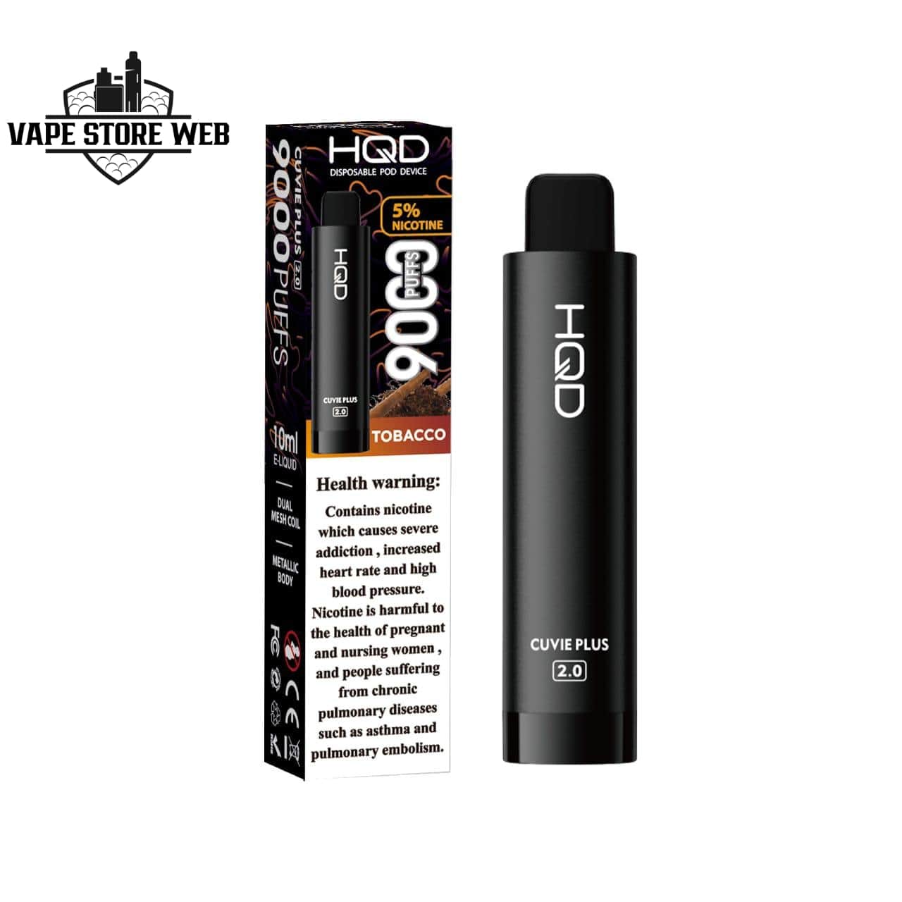 HQD Cuvie Plus 2.0 9000 Puffs Vape with LCD – Premium Vaping in Dubai - Image 3