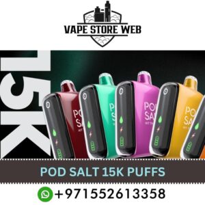 Pod Salt 15k Disposable Vape (650mAh, Mesh Coil, HIT Boost) in Dubai