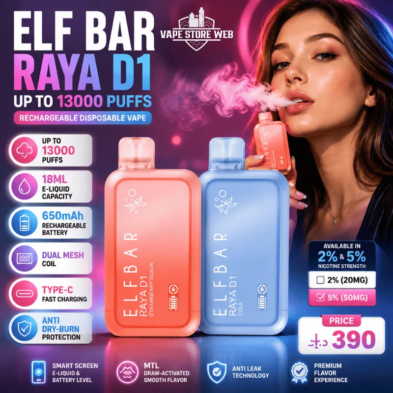 Elfbar Raya D1 13000 puffs Disposable Vape in Dubai