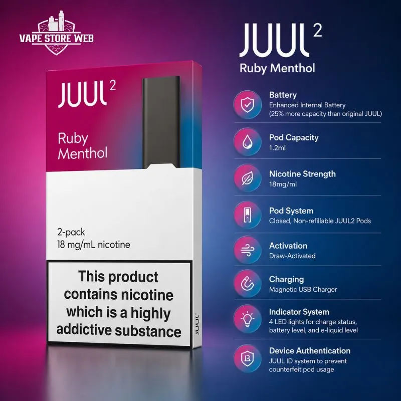 Juul 2 Pod System ruby menthol in Dubai - Image 2
