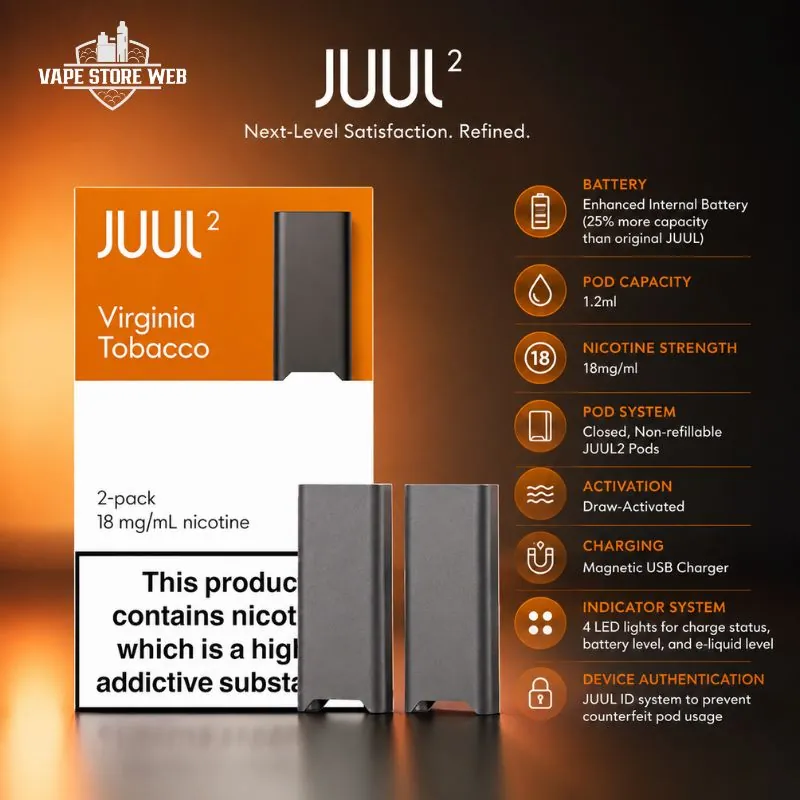 Juul 2 Pod System virginia tobacco in Dubai - Image 2