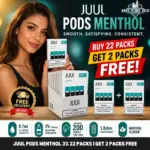 Juul Pods Menthol 3% 22 Packs | Get 2 Packs Free
