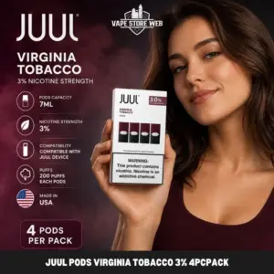 Juul Pods Virginia Tobacco 3% 4PcPack