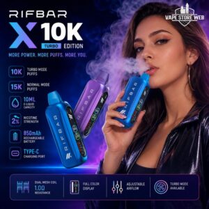 Rifbar Turbo-X Slim 20mg Disposable Vape in Dubai