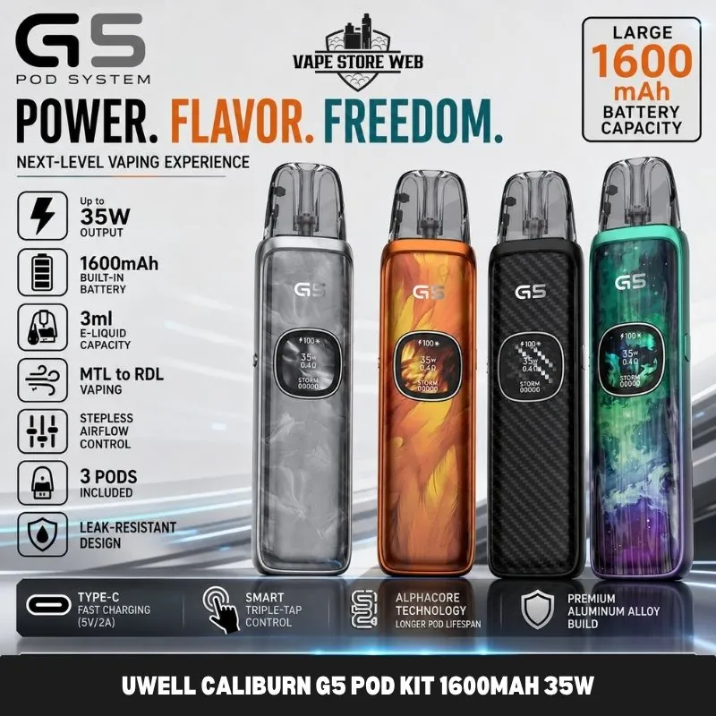 Uwell Caliburn G5 Pod Kit 1600mAh 35W IN DUBAI