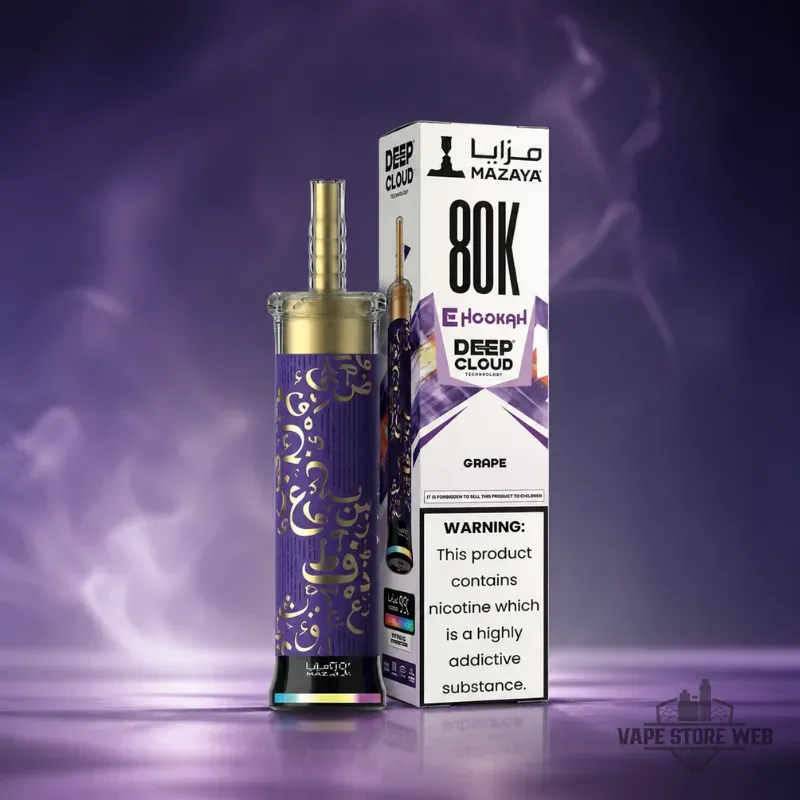 Mazaya Ehookah Deep Cloud 80000 Puffs 6mg Disposable Vape in Dubai - Image 5