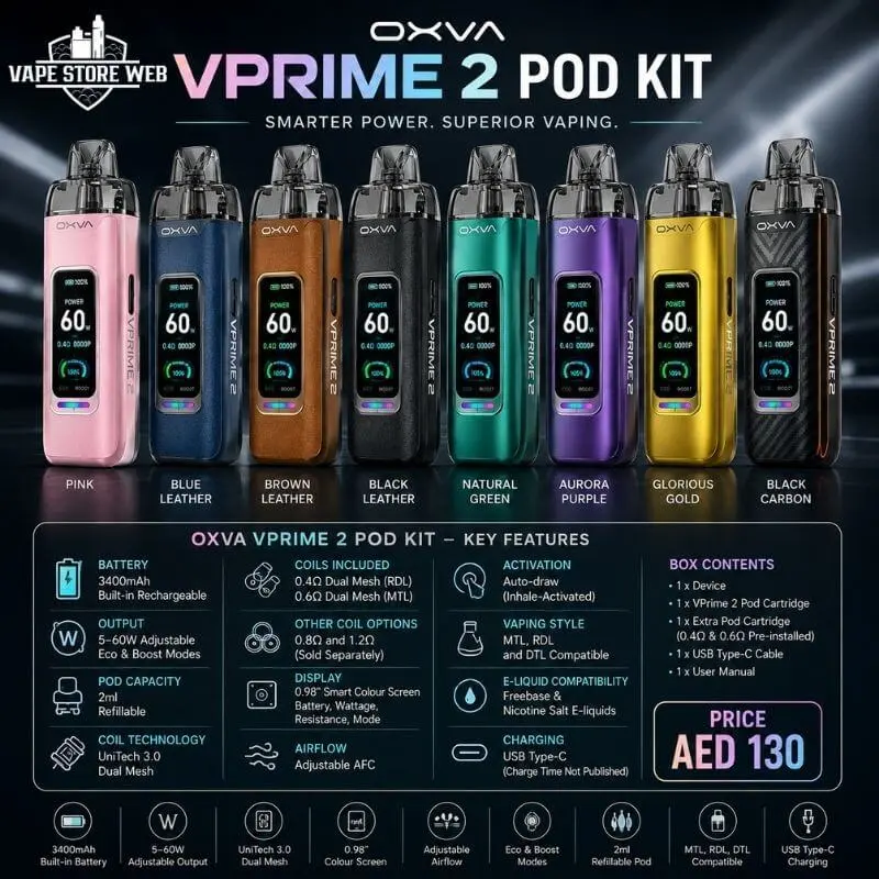 OXVA VPrime 2 Pod Vape Kit 60W in DUBAI UAE