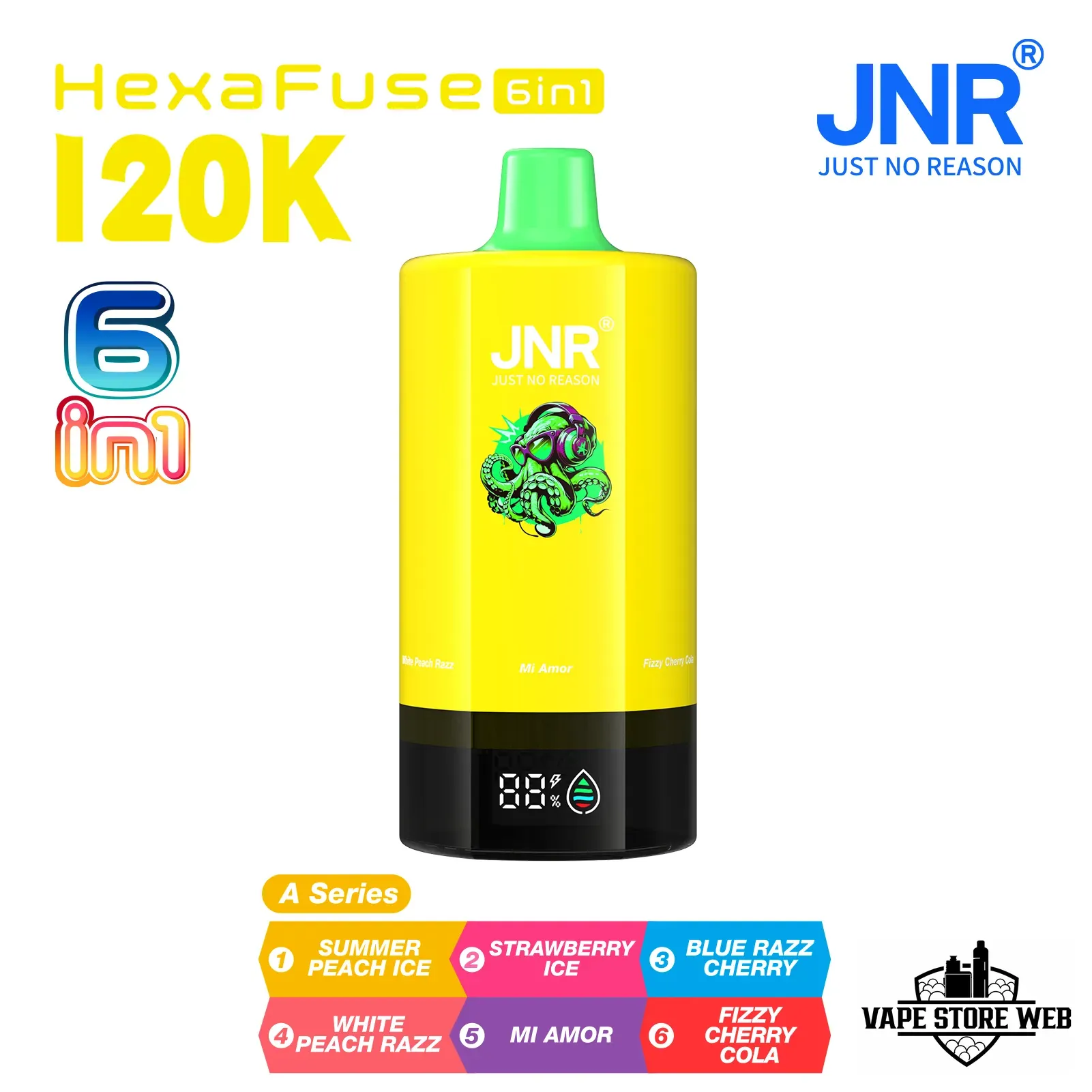 JNR HexaFuse 120K Puffs Disposable Vape 6in1 in Dubai UAE - Image 11