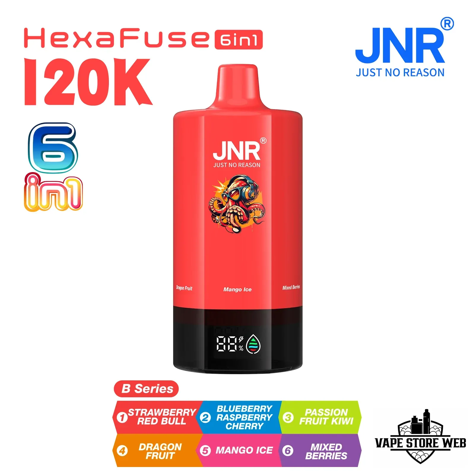 JNR HexaFuse 120K Puffs Disposable Vape 6in1 in Dubai UAE - Image 10
