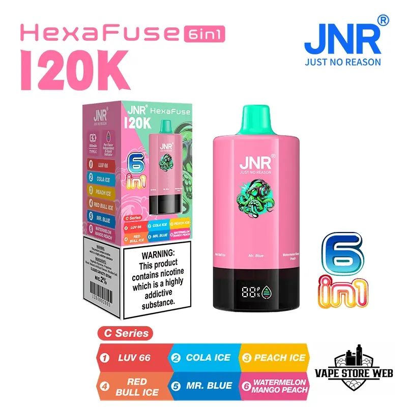 JNR HexaFuse 120K Puffs Disposable Vape 6in1 in Dubai UAE - Image 9