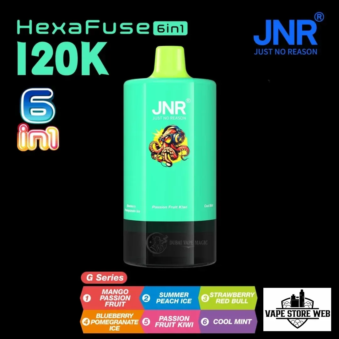 JNR HexaFuse 120K Puffs Disposable Vape 6in1 in Dubai UAE - Image 5