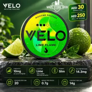 VELO Lime Flame Nicotine Pouches 10mg in Dubai, UAE