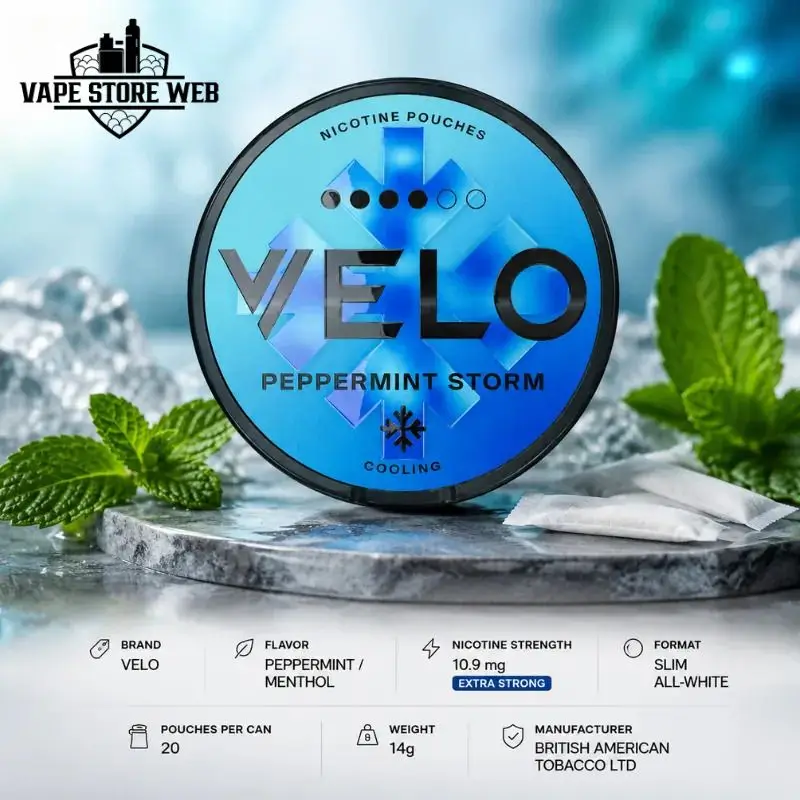 VELO Mighty Peppermint Nicotine Pouches 10.9mg in Dubai, UAE