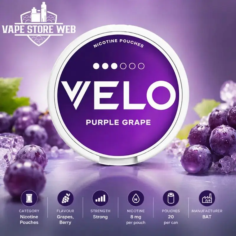 VELO Purple Grape Nicotine Pouches 10mg in Dubai, UAE