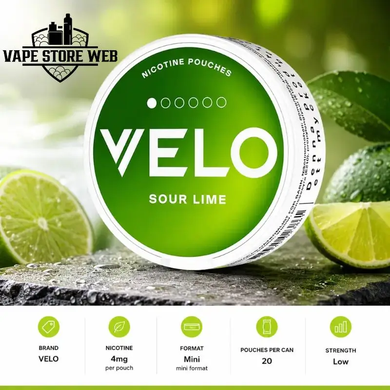 VELO Sour Lime Nicotine Pouches 4mg in Dubai, UAE