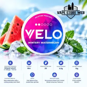 VELO Wintery Watermelon Nicotine Pouches 6mg in Dubai, UAE